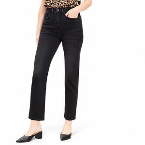 LOFT Washed Black High Rise Slim Denim